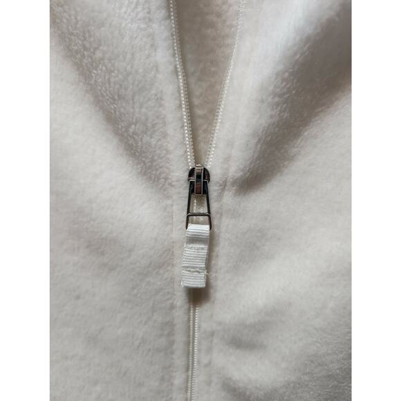 KIM ROGERS Women's Petite S Fleece White Winter Vest Casual Work Full Zip - Picture 2 of 6